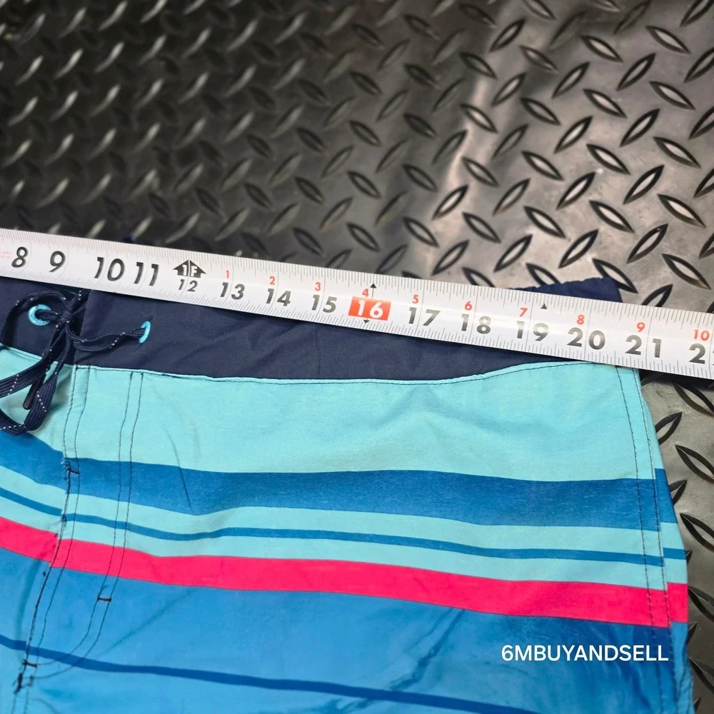 ZeroXposur Mens XXL Board Shorts Blue Striped Swim Trunks A88111S NVY IBIZA